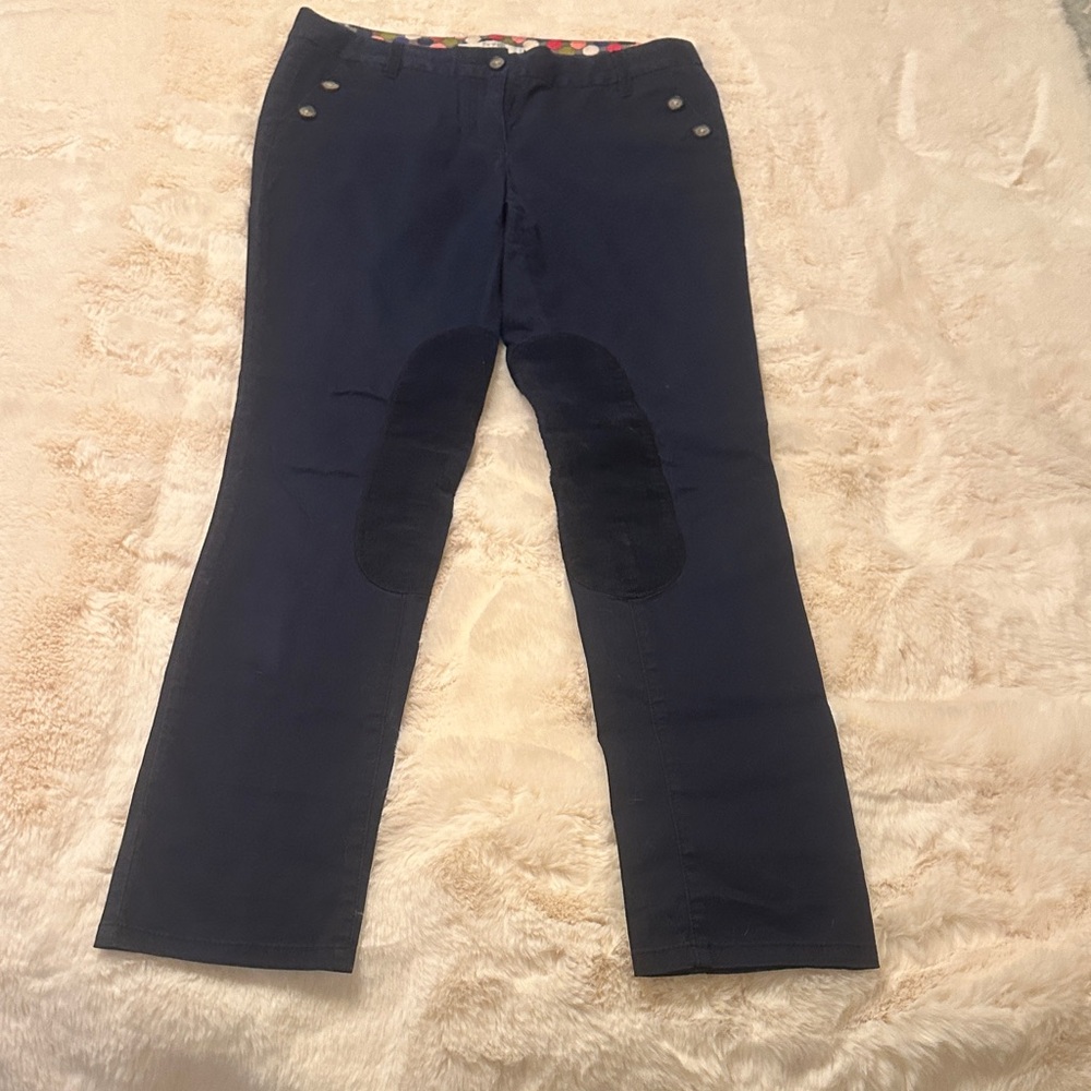 Women's Navy Blue Biden twill corduroy riding pants
